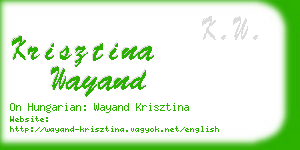 krisztina wayand business card